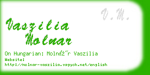vaszilia molnar business card